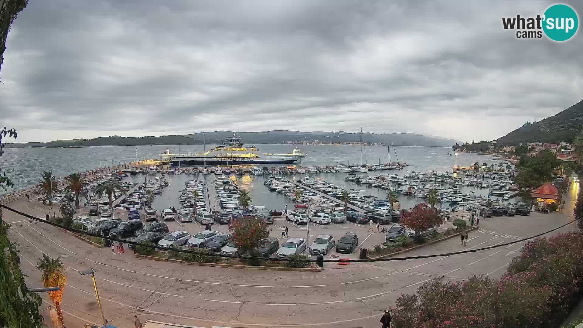 Webcam Orebić Riva – Ferry a Korčula en vivo