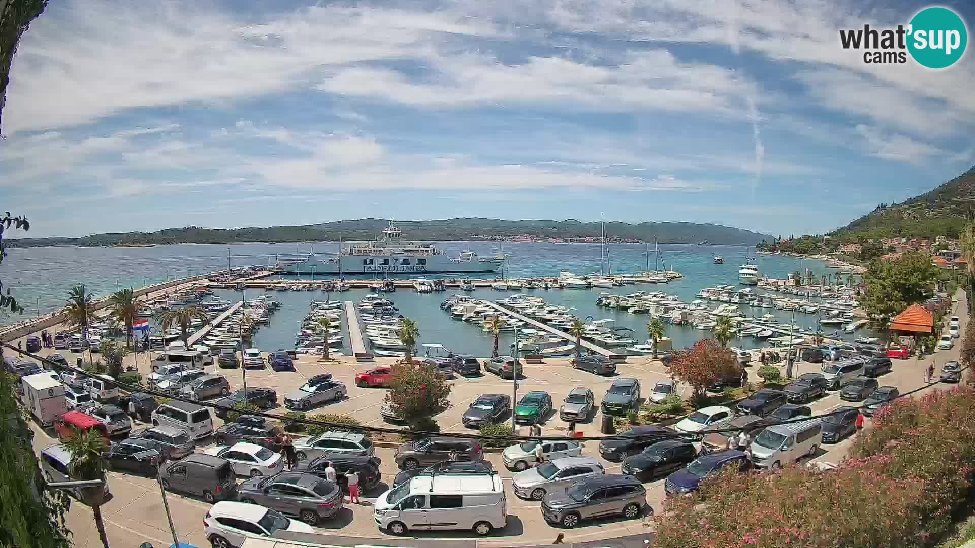 Webcam Orebić Riva – Ferry vers Korčula en direct