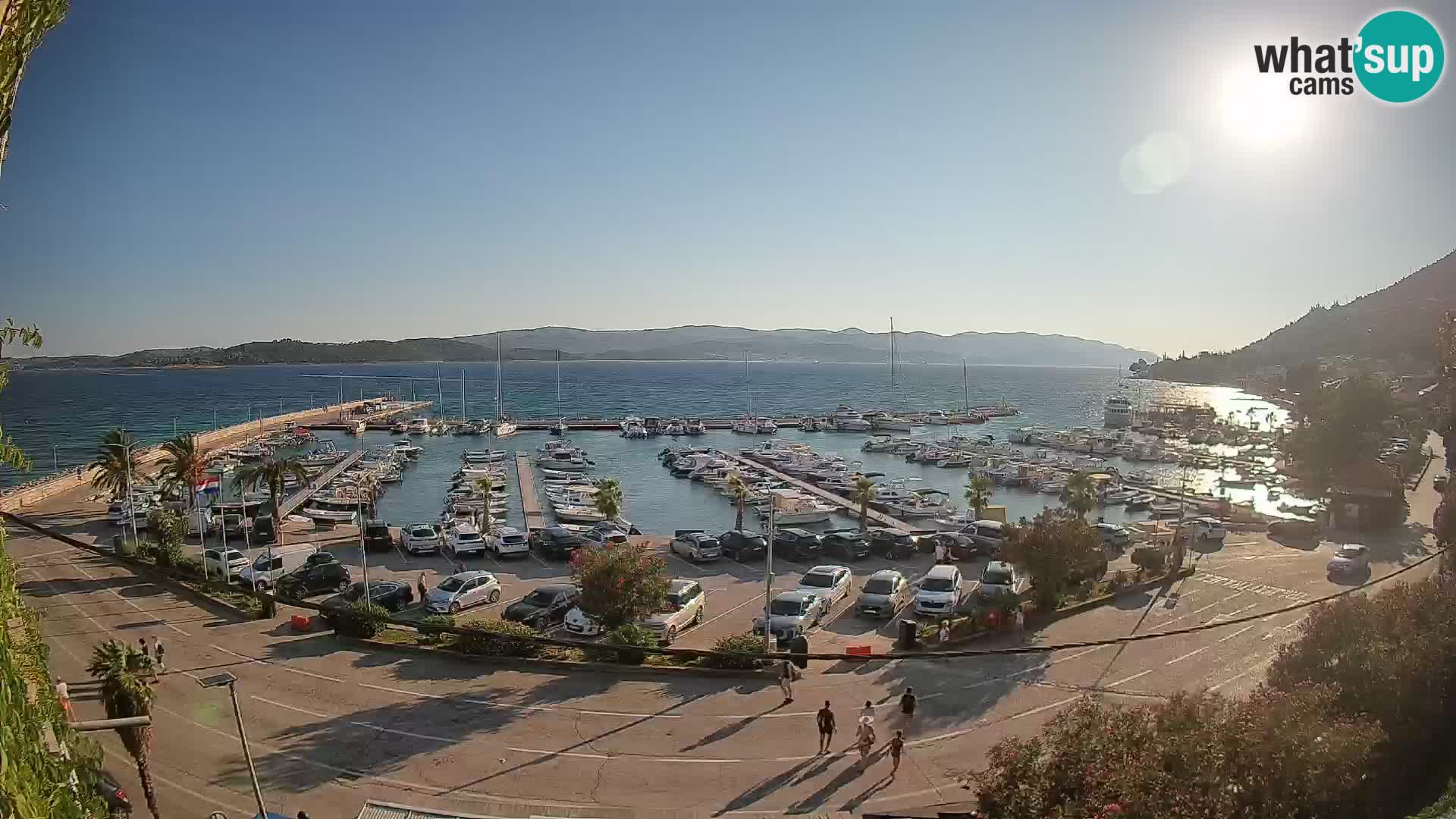 Webcam Orebić Uferpromenade – Fähre nach Korčula Live