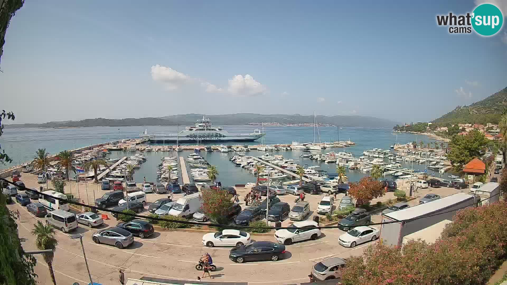 Webcam Orebić Uferpromenade – Fähre nach Korčula Live