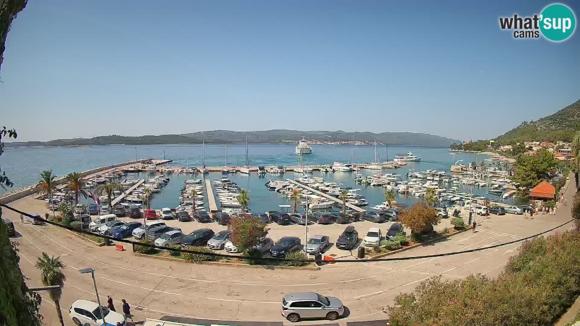 Webcam Orebić Uferpromenade – Fähre nach Korčula Live