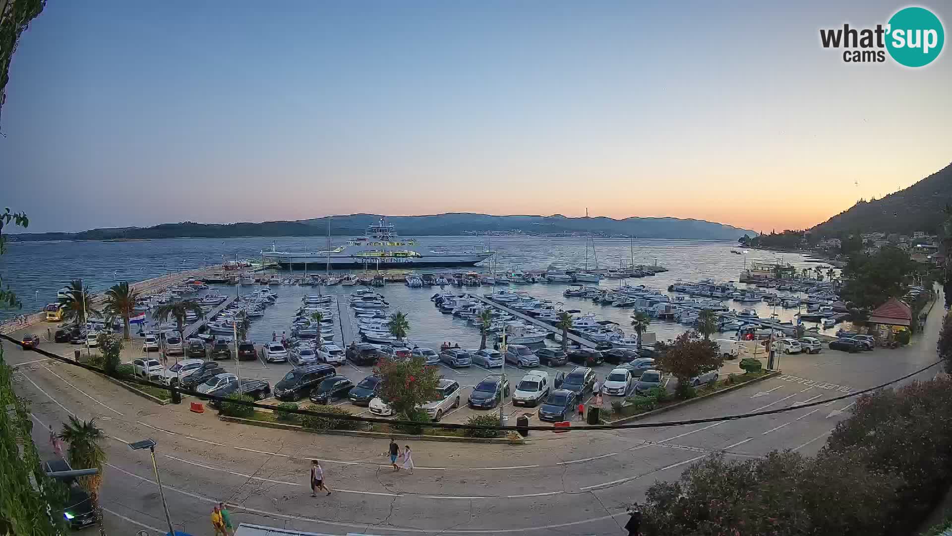 Webcam Orebić Riva – Ferry vers Korčula en direct