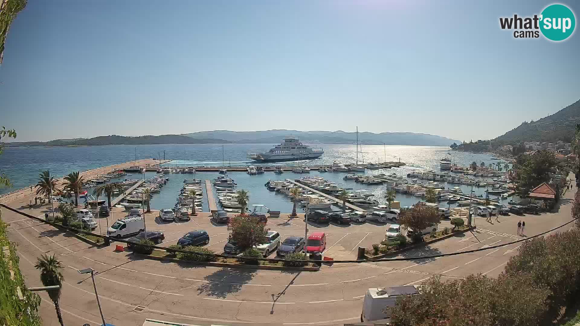Spletna kamera Orebić Riva – Trajekt za Korčulo v živo