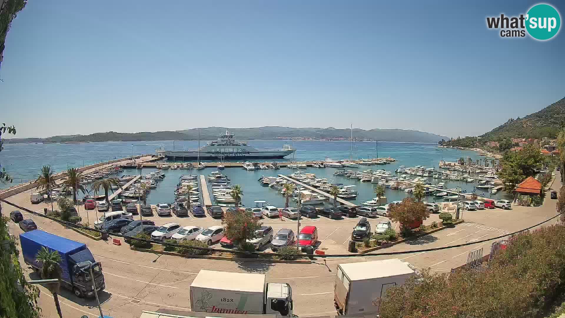 Webcam Orebić Riva – Ferry vers Korčula en direct