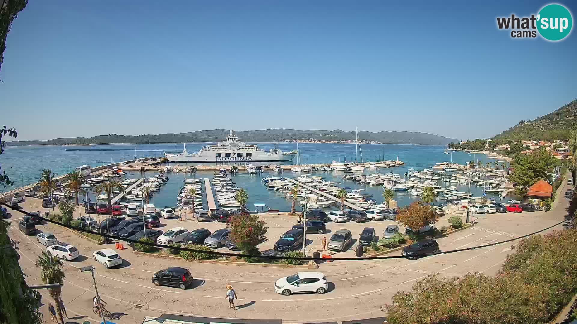 Spletna kamera Orebić Riva – Trajekt za Korčulo v živo