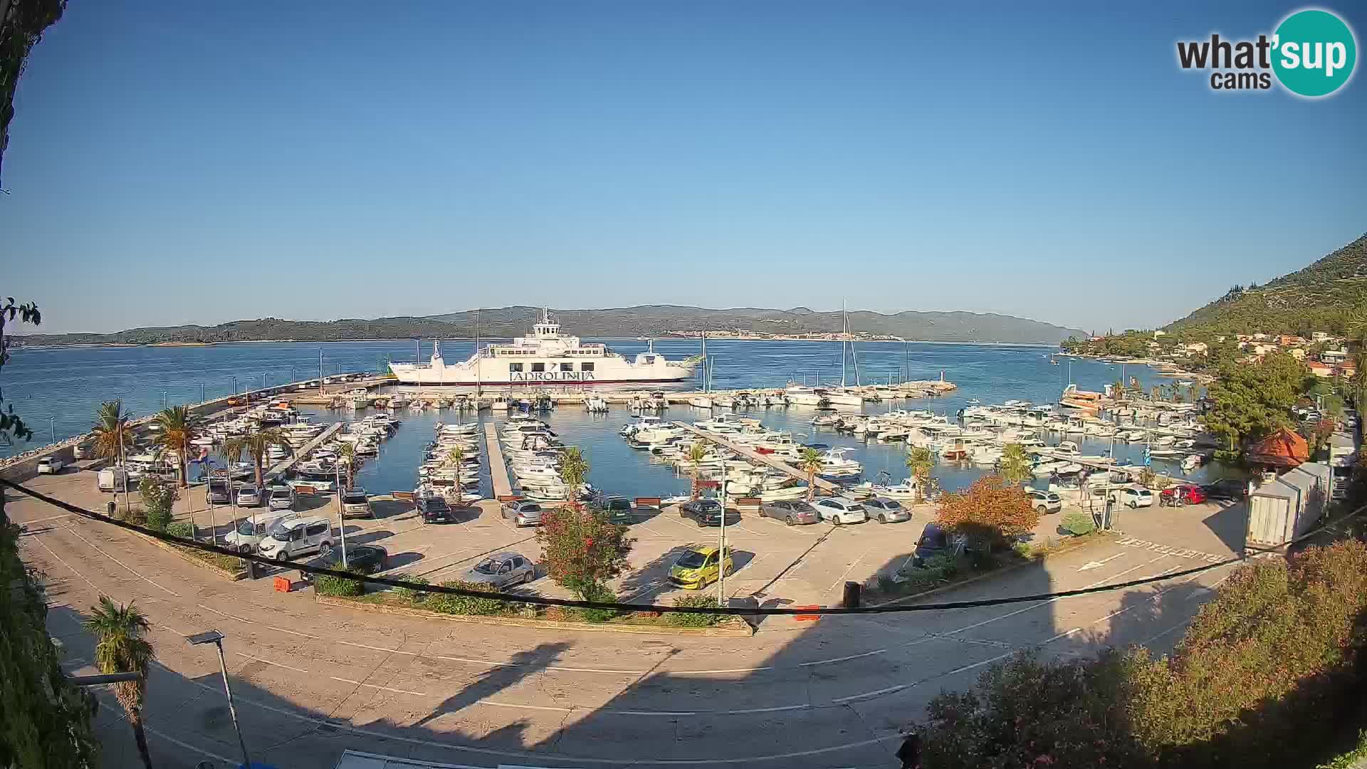Spletna kamera Orebić Riva – Trajekt za Korčulo v živo