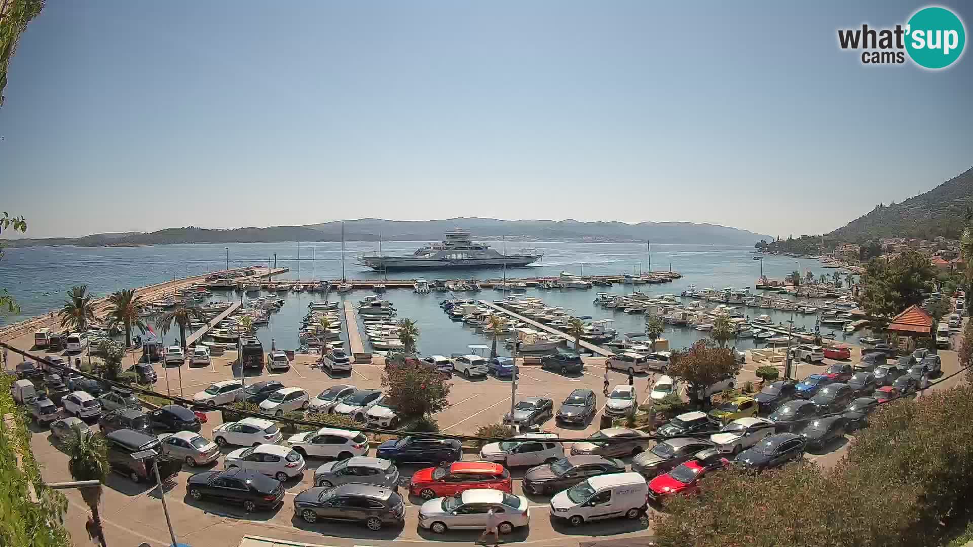 Webcam Orebić Riva – Ferry to Korčula Live