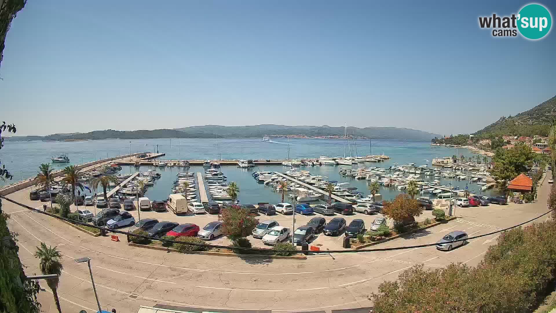 Spletna kamera Orebić Riva – Trajekt za Korčulo v živo