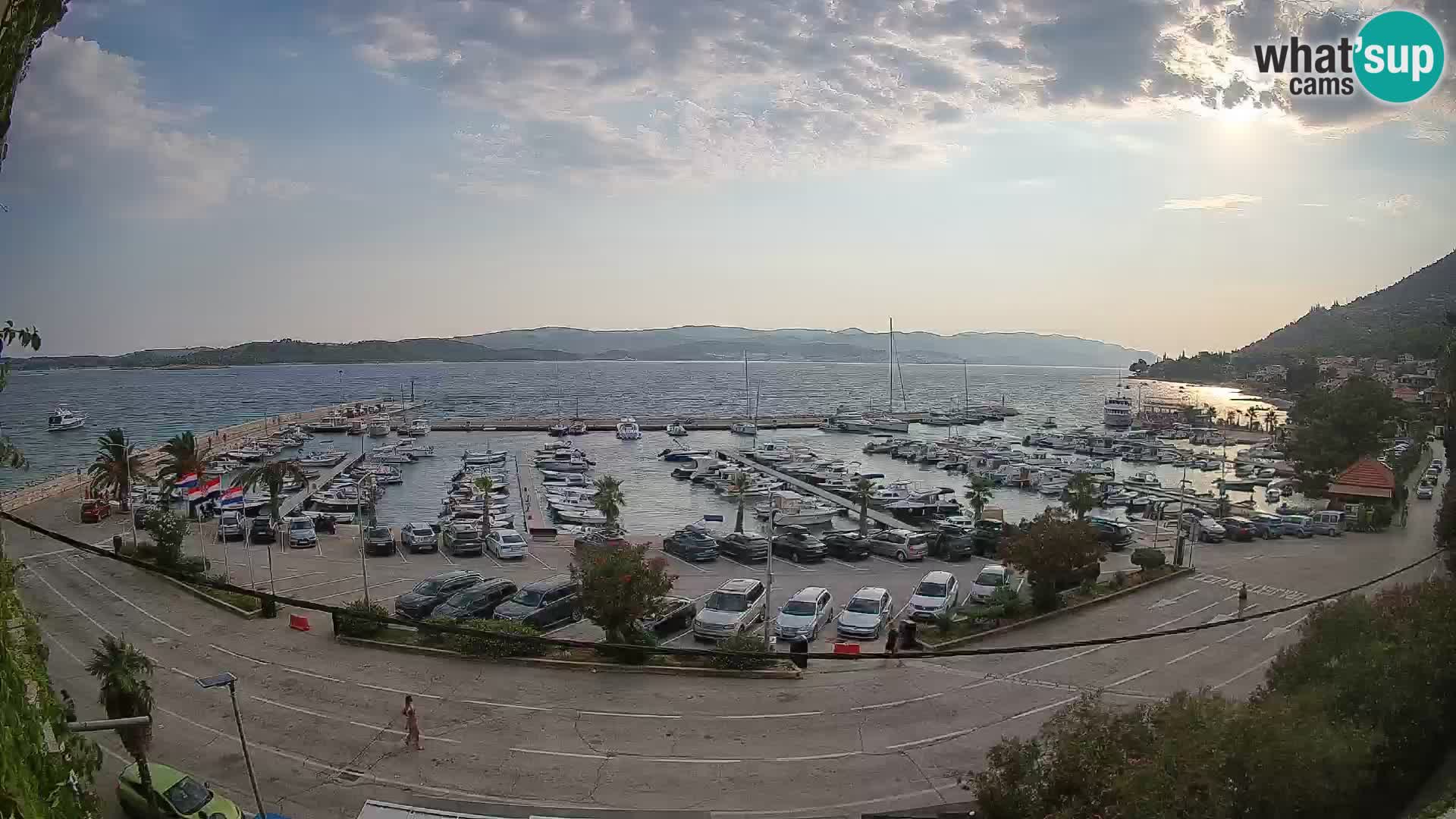 Webcam Orebić Uferpromenade – Fähre nach Korčula Live