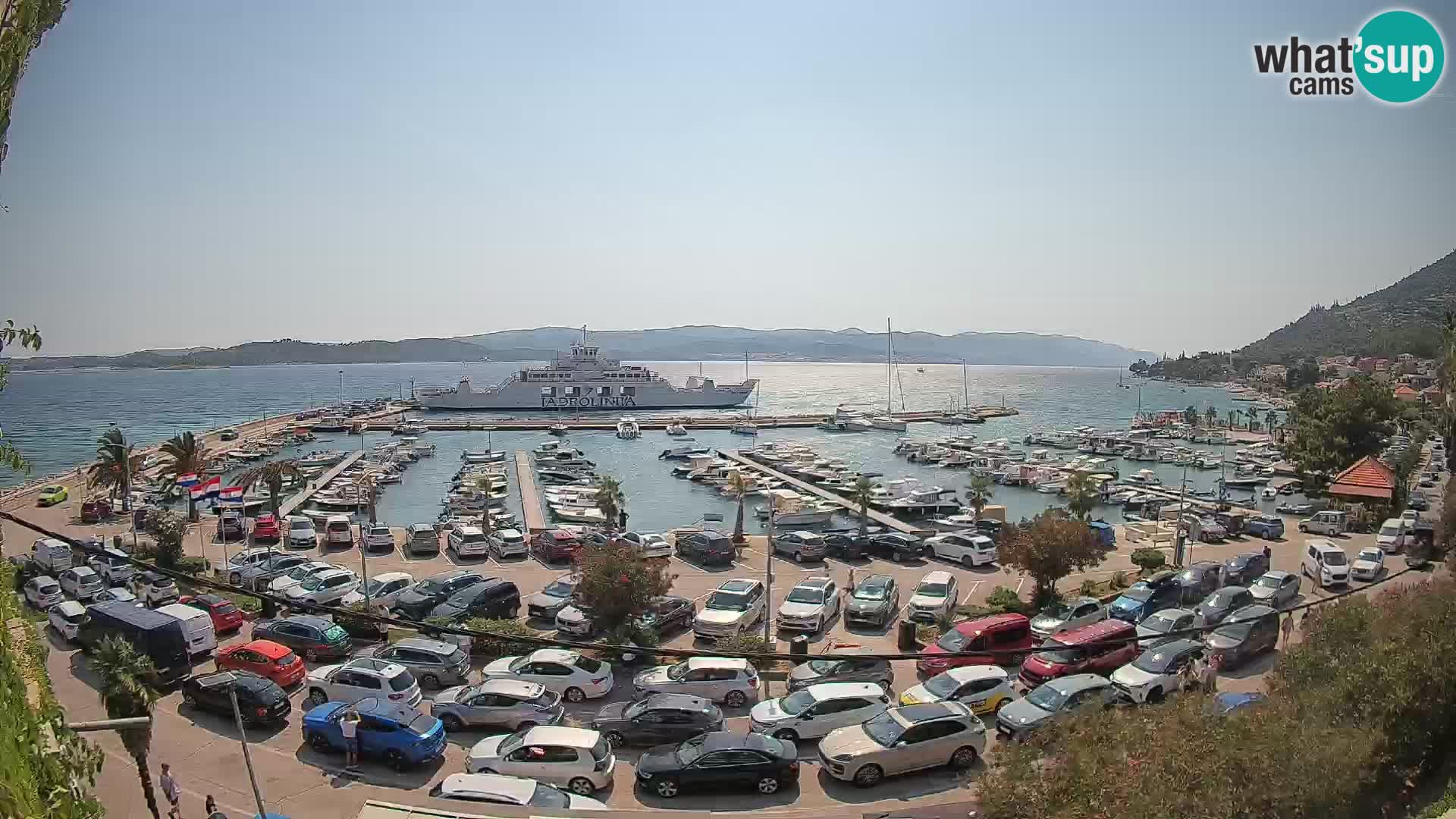 Webcam Orebić Riva – Ferry a Korčula en vivo