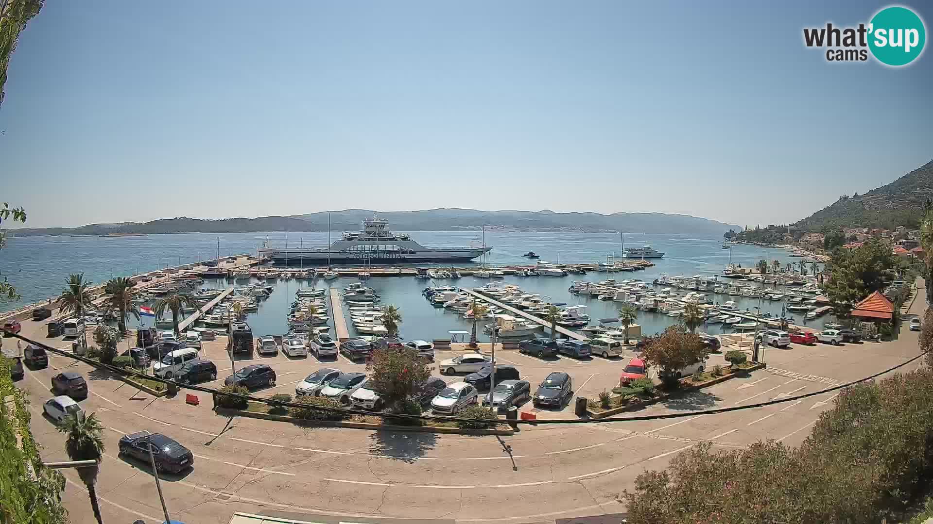 Web kamera Orebić Riva – Trajekt za Korčulu uživo
