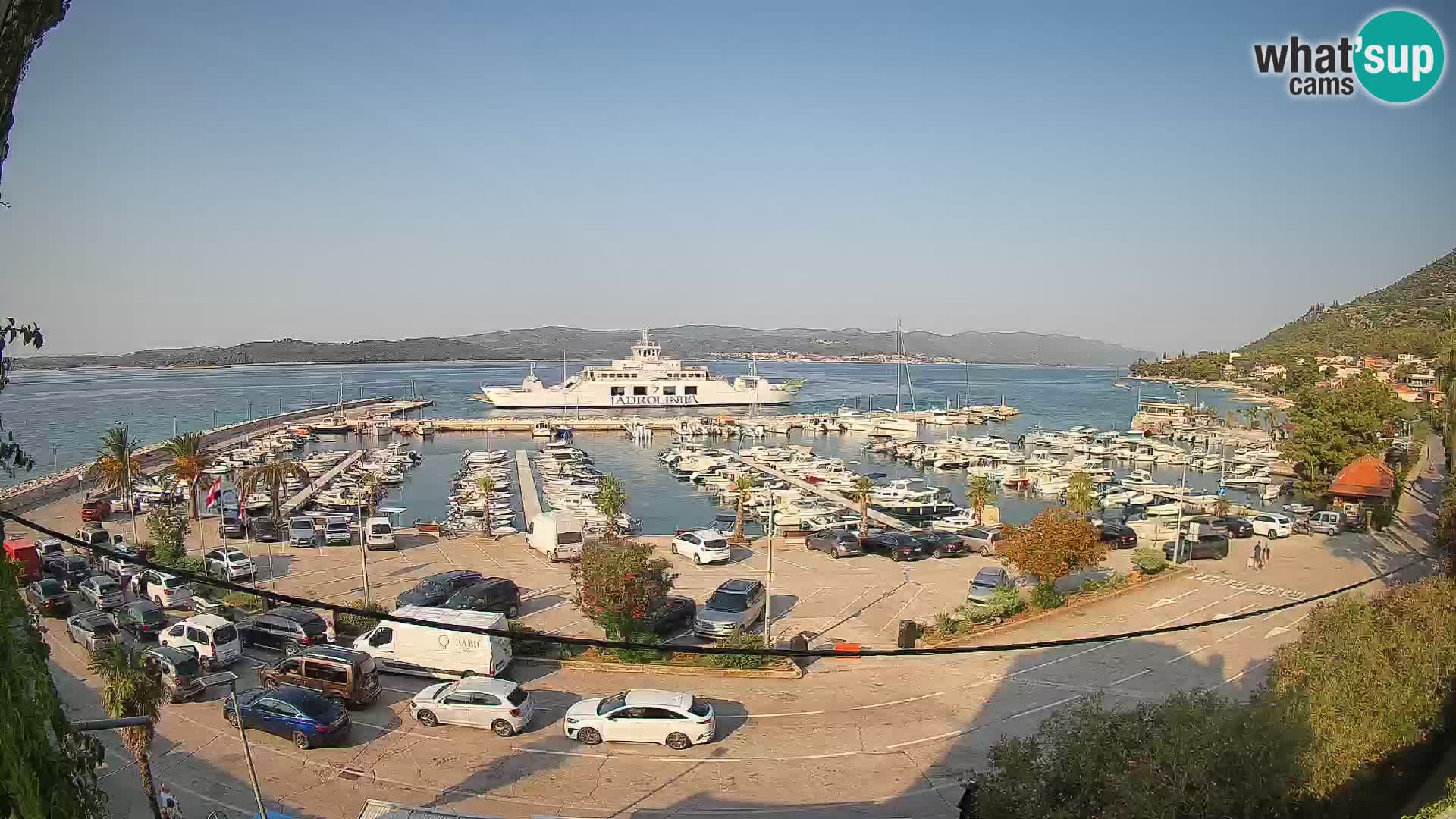Webcam Orebić Uferpromenade – Fähre nach Korčula Live