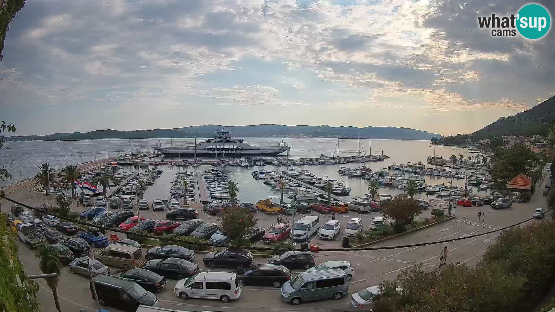 Webcam Orebić Riva – Ferry vers Korčula en direct