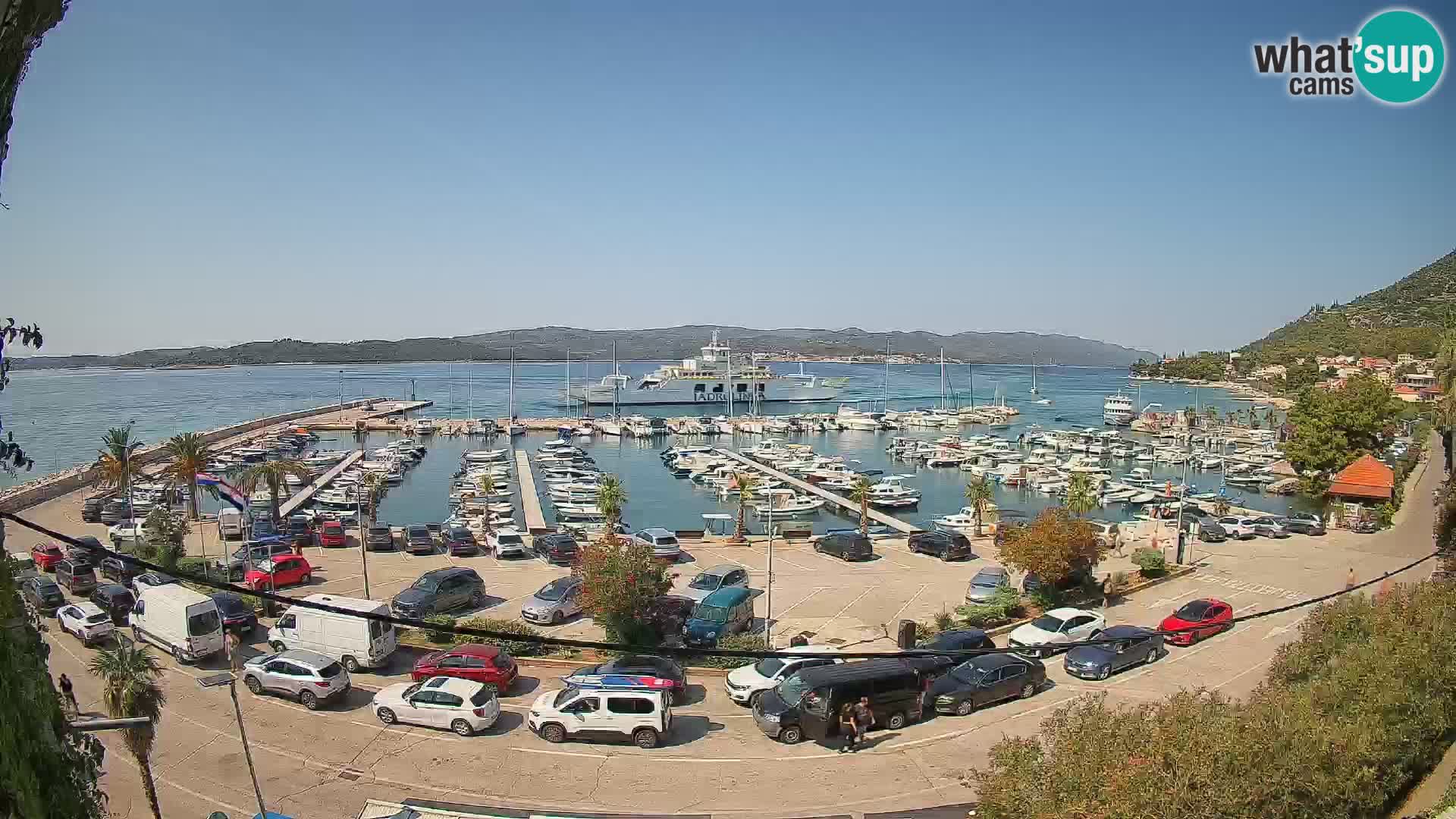 Webcam Orebić Uferpromenade – Fähre nach Korčula Live