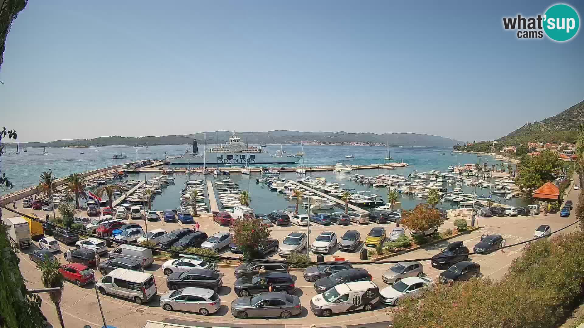 Webcam Orebić Riva – Ferry to Korčula Live