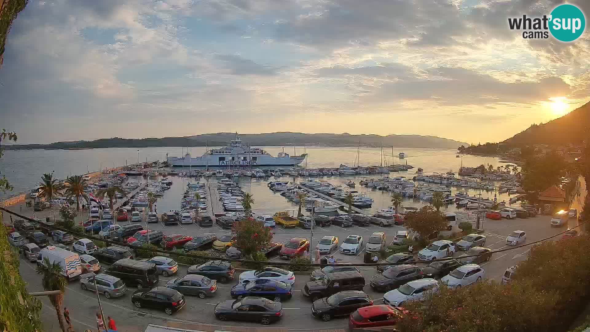 Webcam Orebić Riva – Ferry to Korčula Live