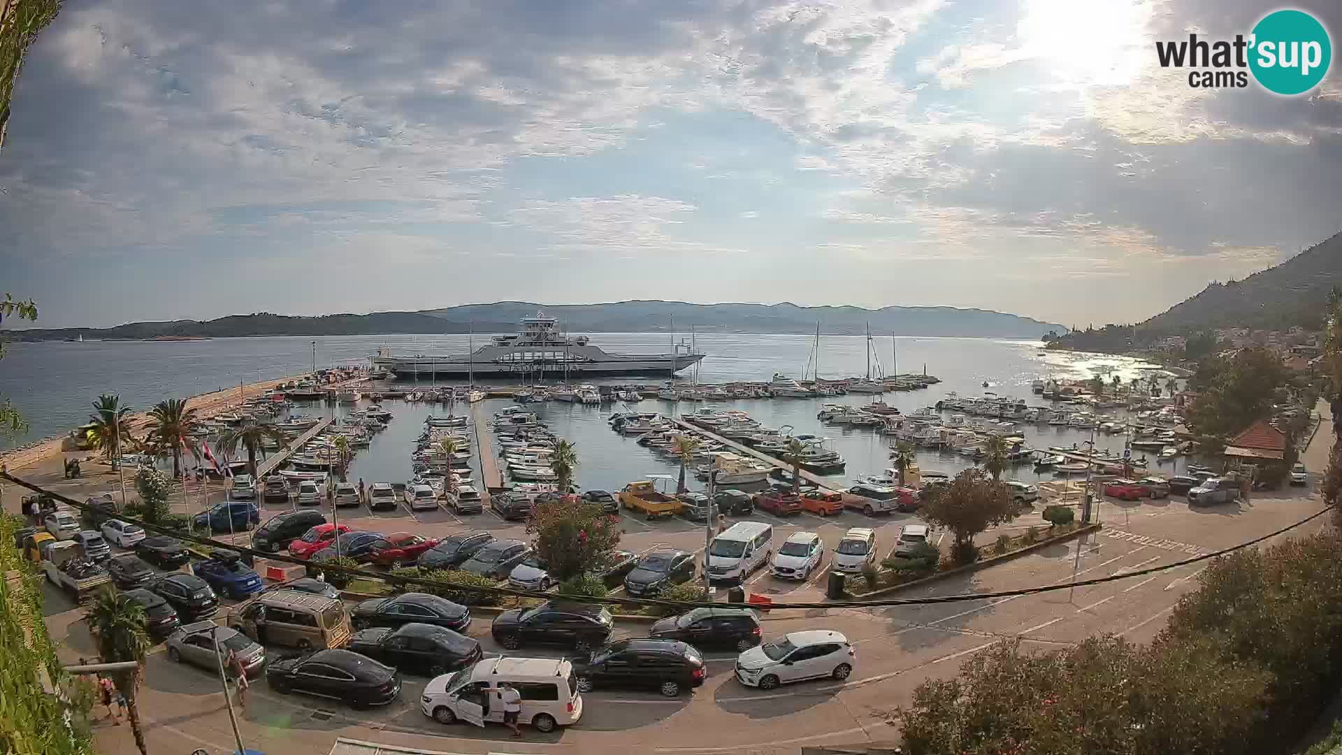 Webcam Orebić Riva – Ferry to Korčula Live