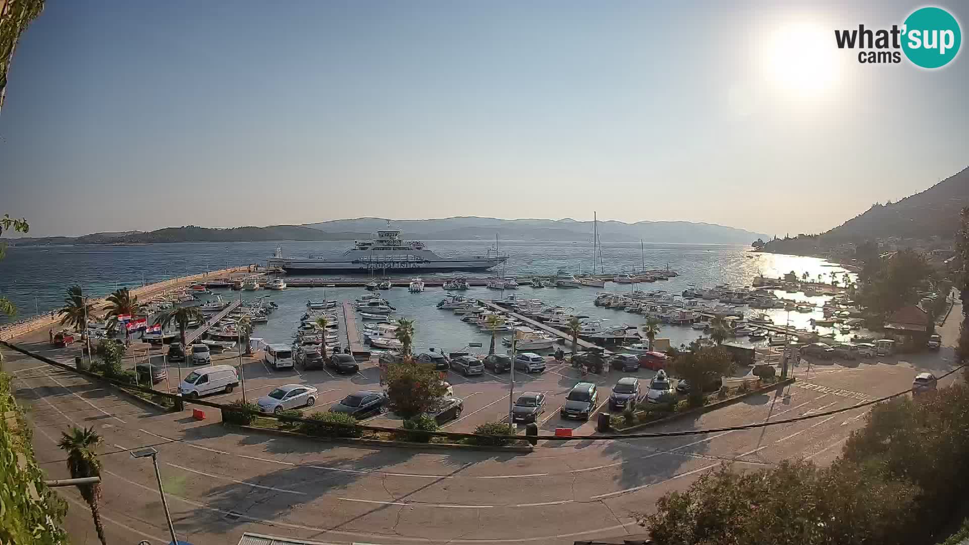 Webcam Orebić Riva – Ferry a Korčula en vivo