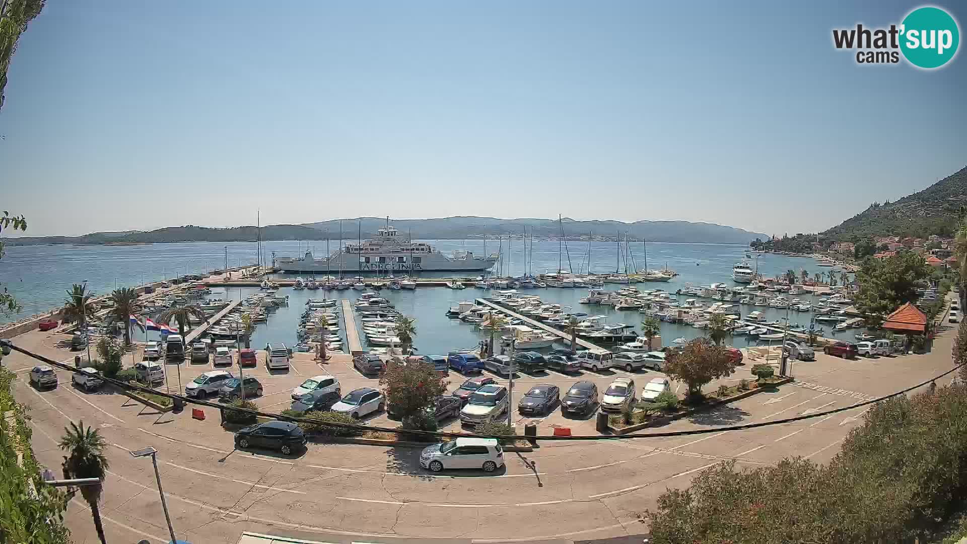 Web kamera Orebić Riva – Trajekt za Korčulu uživo