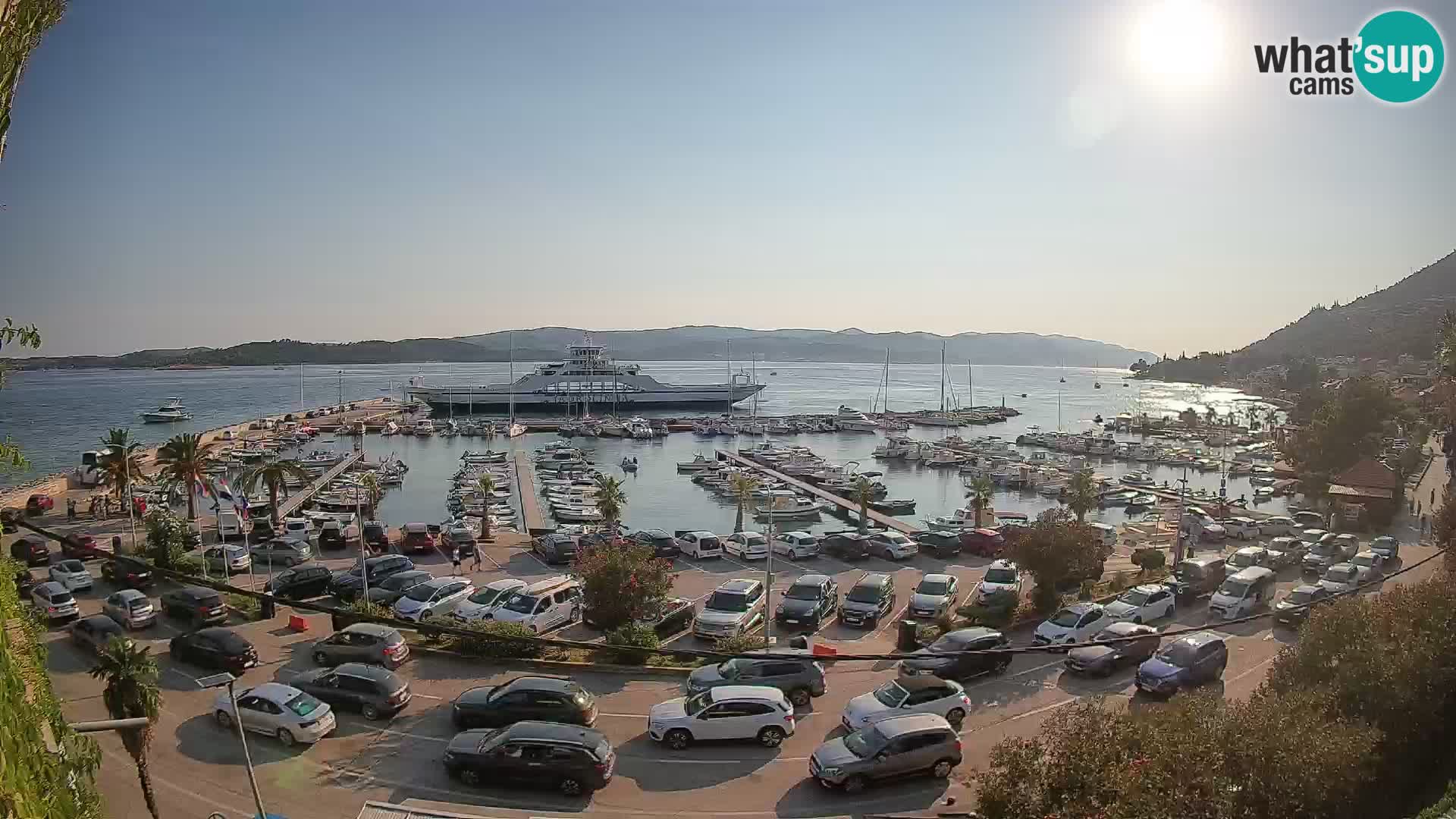 Webcam Orebić Riva – Ferry a Korčula en vivo