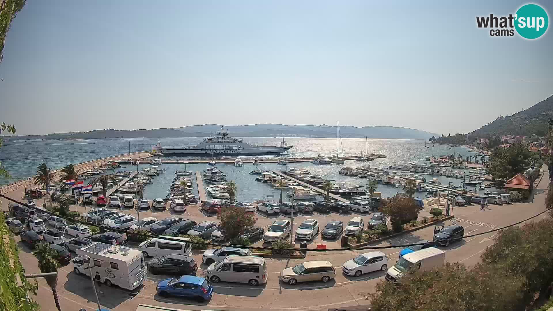 Webcam Orebić Riva – Ferry a Korčula en vivo