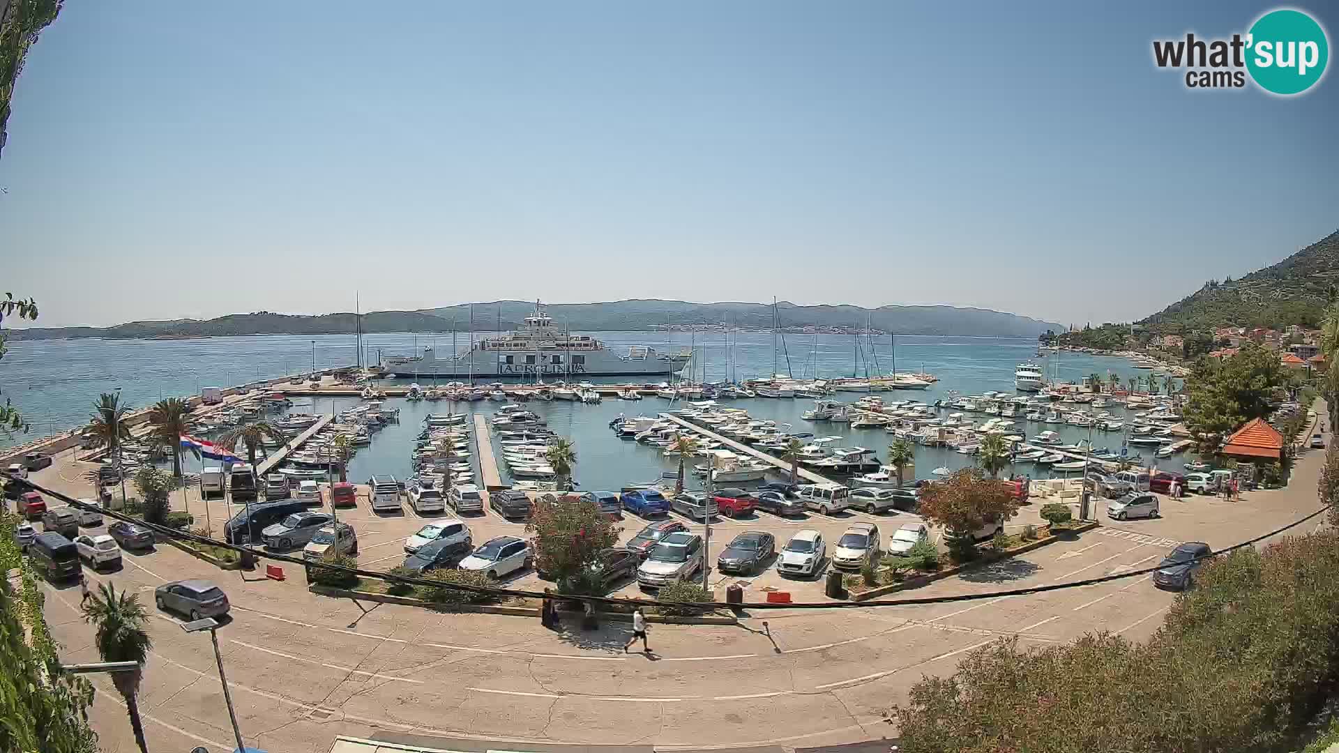 Webcam Orebić Riva – Ferry to Korčula Live