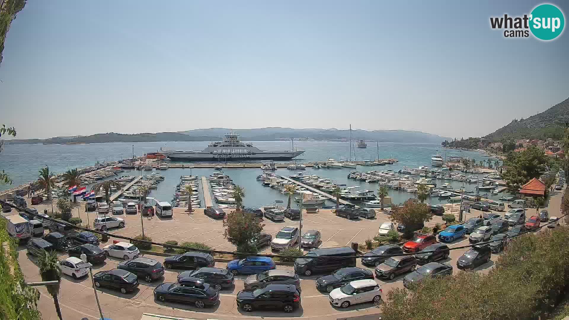 Webcam Orebić Uferpromenade – Fähre nach Korčula Live