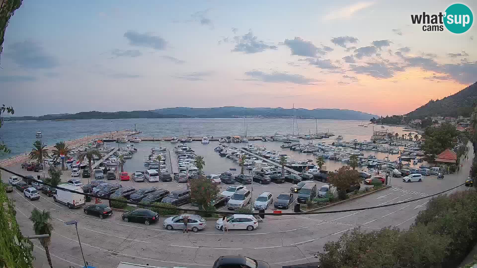 Webcam Orebić Uferpromenade – Fähre nach Korčula Live