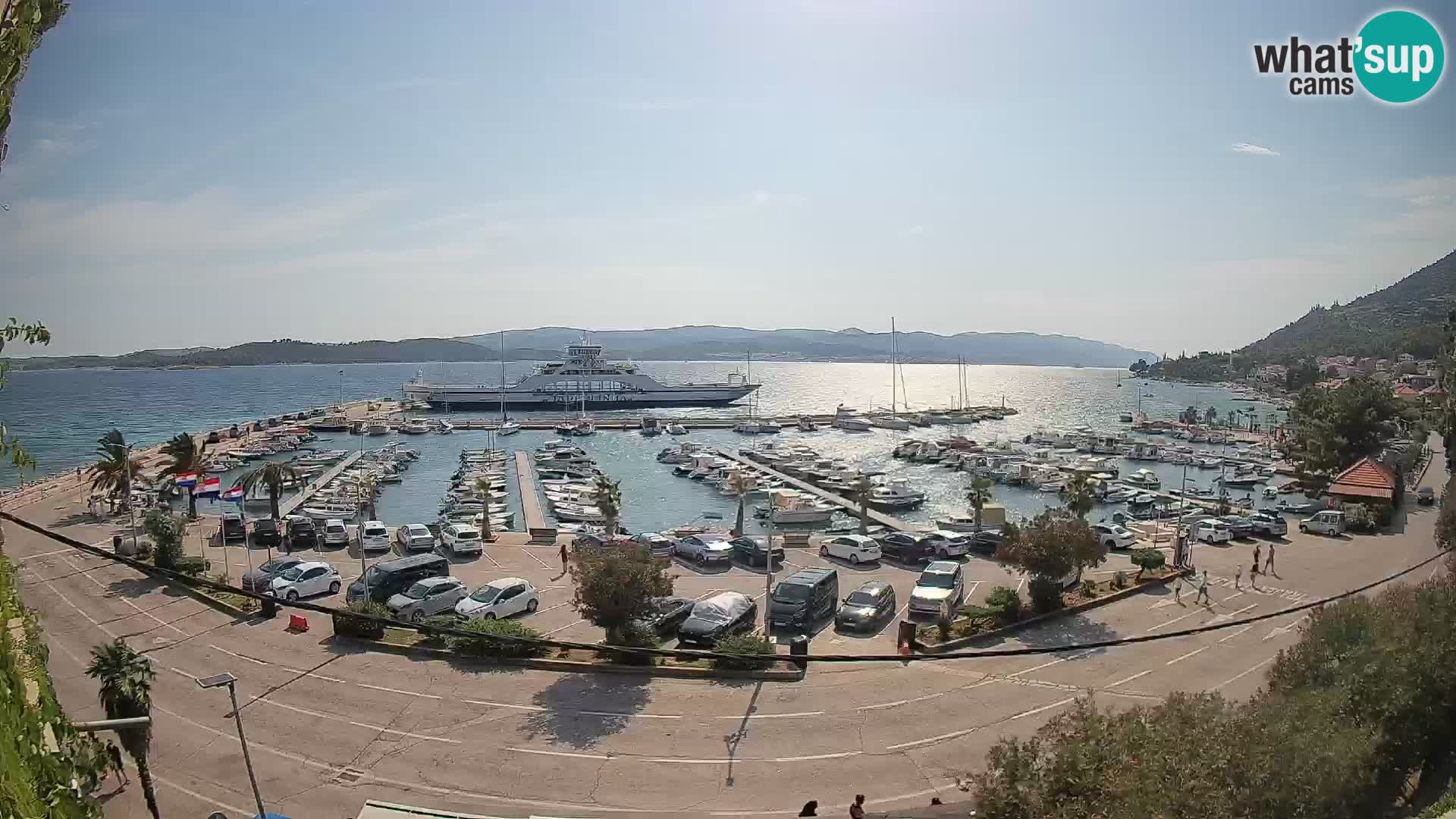 Webcam Orebić Riva – Ferry vers Korčula en direct