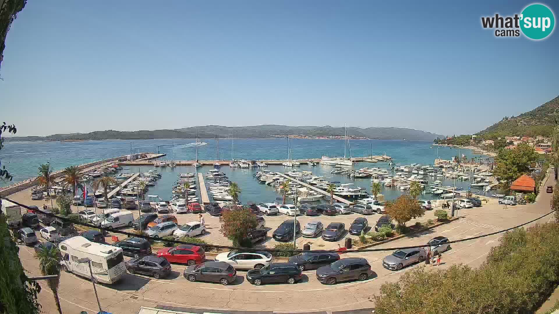 Webcam Orebić Uferpromenade – Fähre nach Korčula Live
