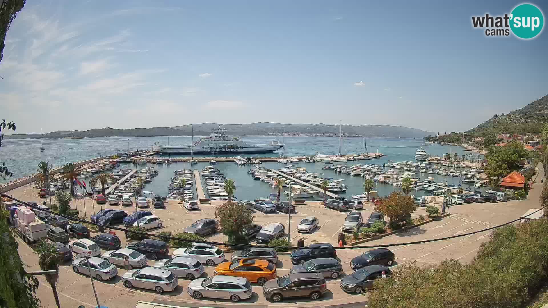 Webcam Orebić Uferpromenade – Fähre nach Korčula Live