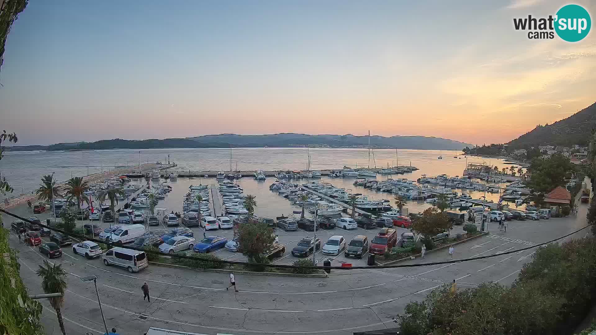 Webcam Orebić Uferpromenade – Fähre nach Korčula Live