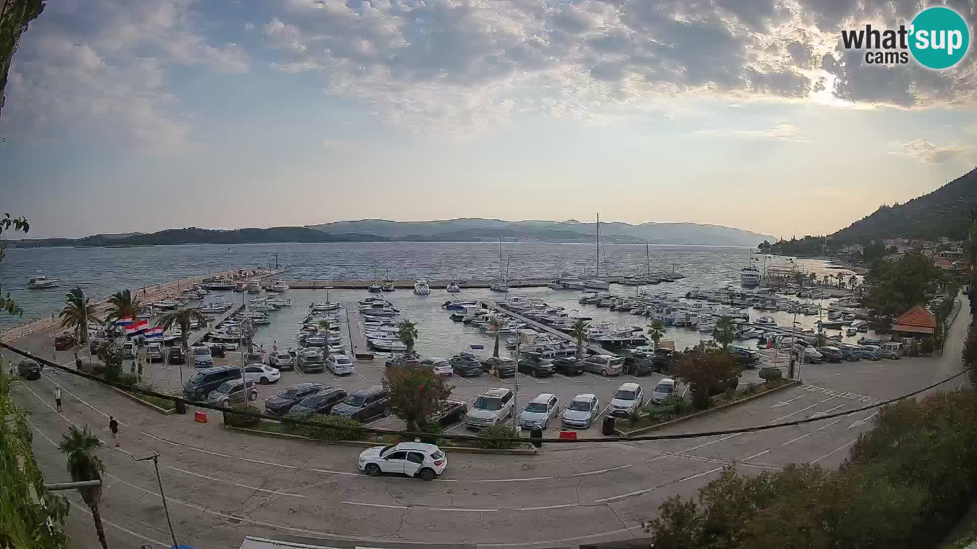 Webcam Orebić Riva – Ferry a Korčula en vivo