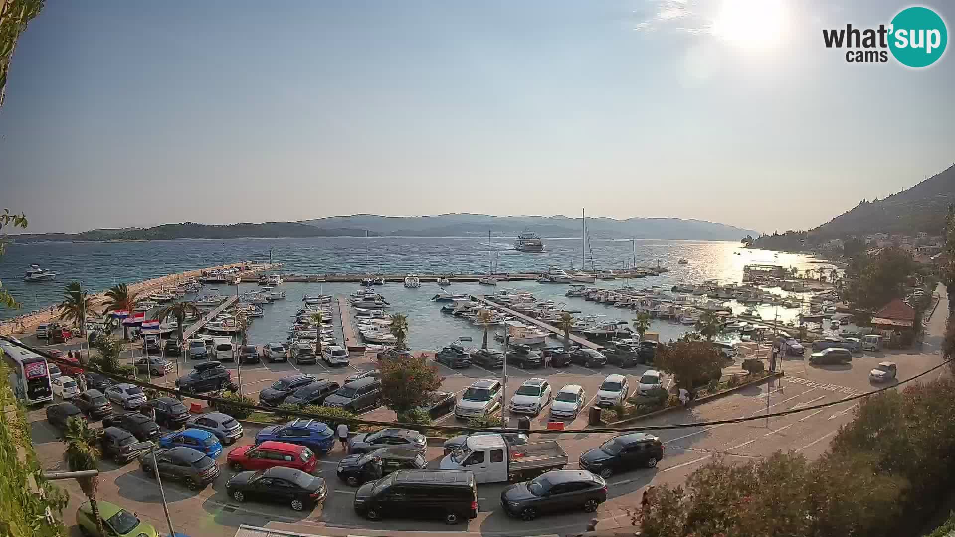 Webcam Orebić Uferpromenade – Fähre nach Korčula Live