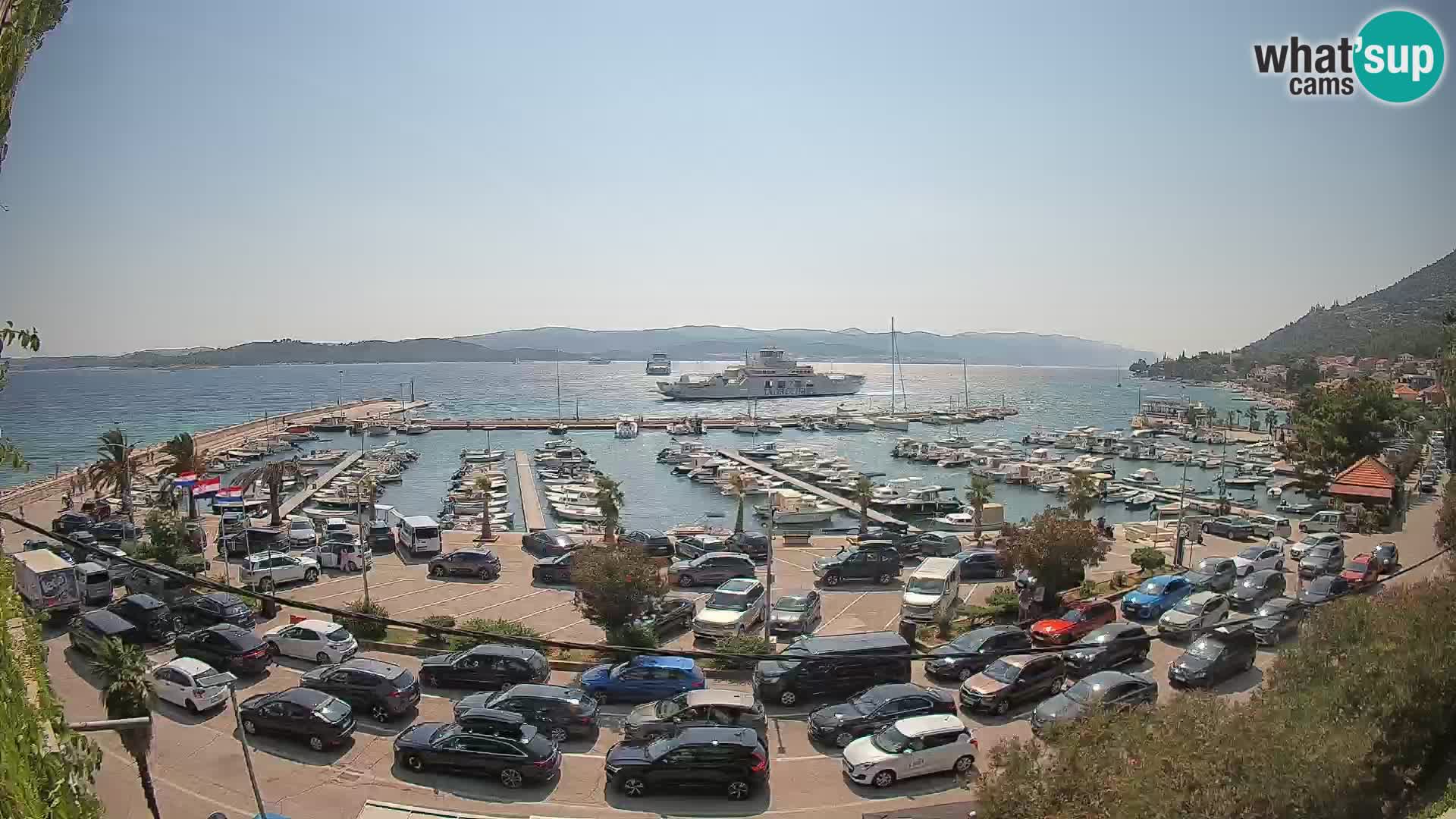 Webcam Orebić Riva – Ferry to Korčula Live