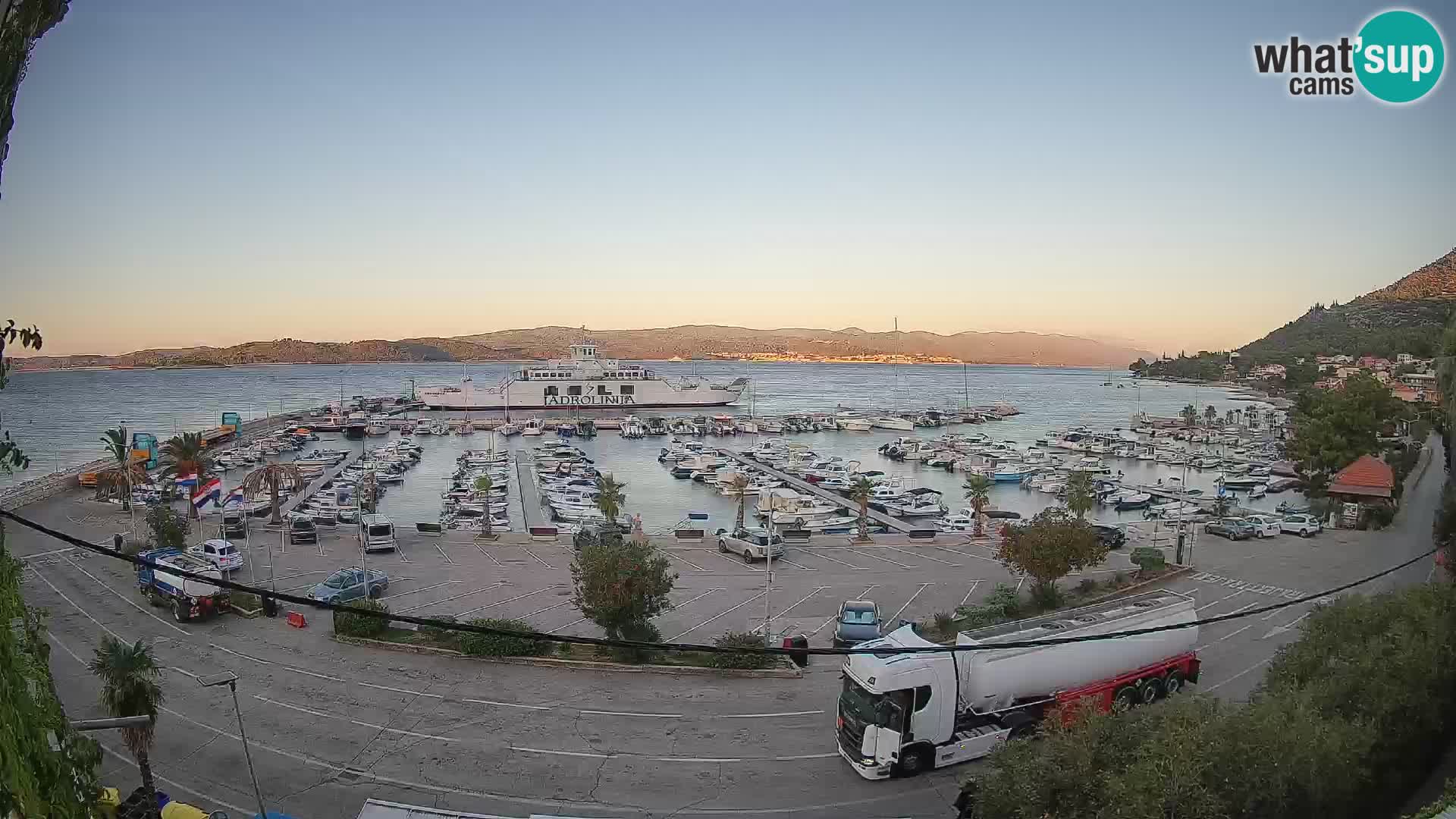 Webcam Orebić Riva – Ferry vers Korčula en direct