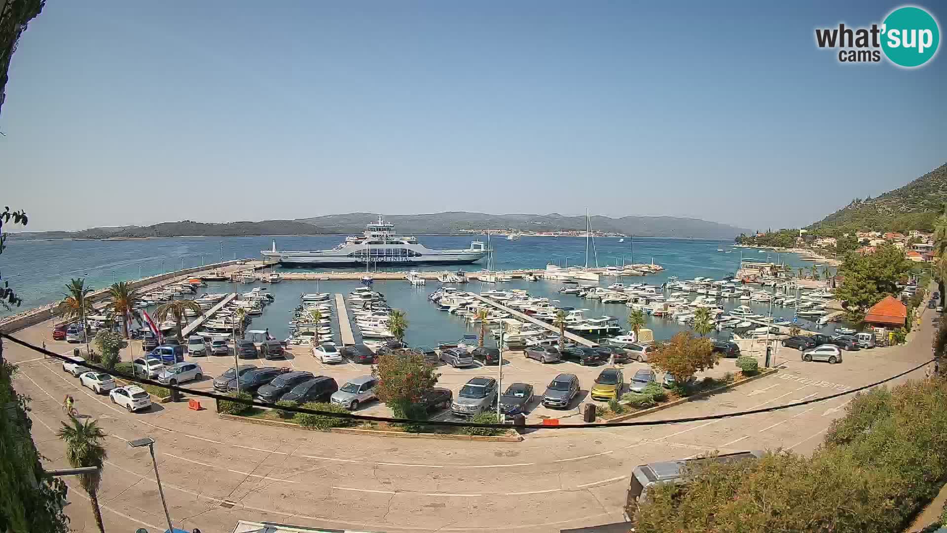 Webcam Orebić Riva – Ferry to Korčula Live