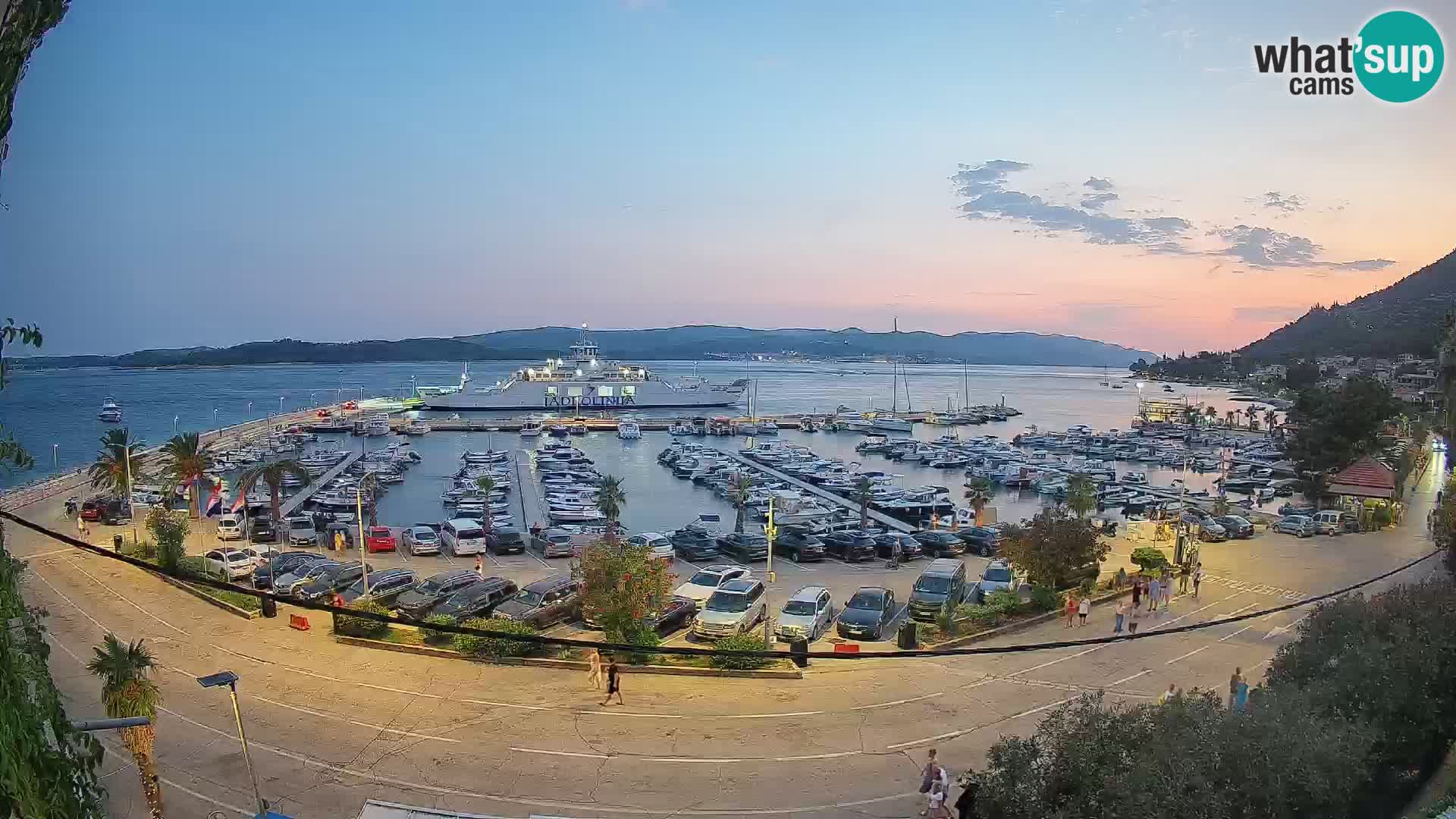 Webcam Orebić Uferpromenade – Fähre nach Korčula Live
