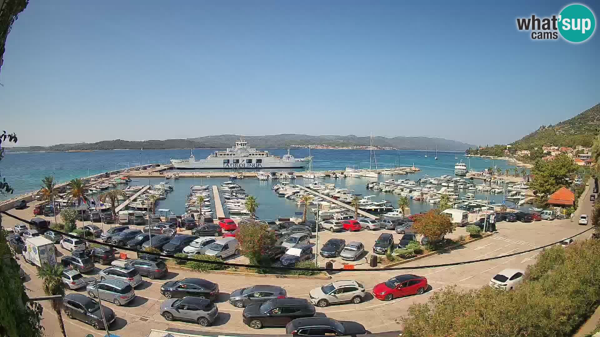 Webcam Orebić Uferpromenade – Fähre nach Korčula Live
