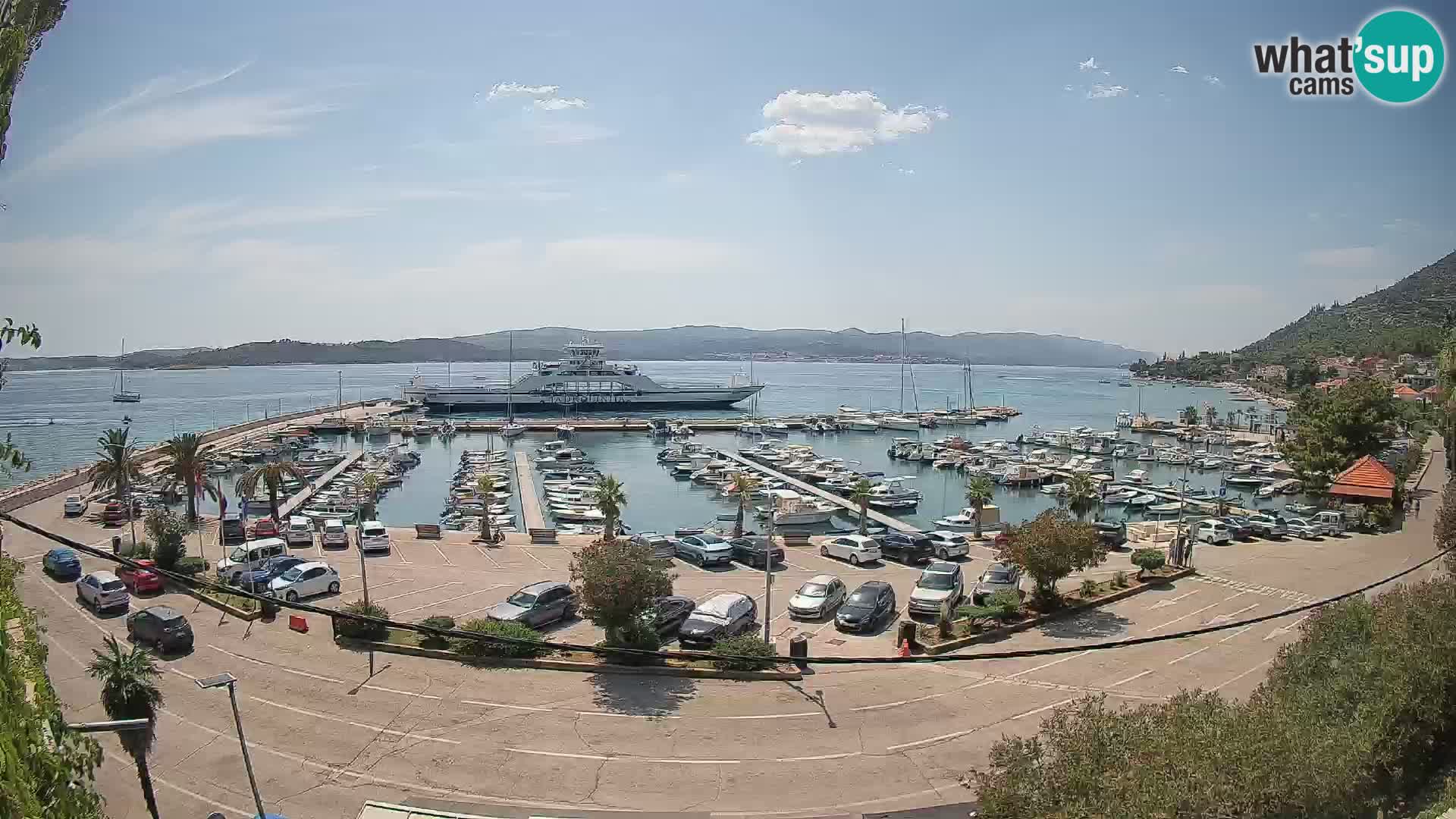 Webcam Orebić Riva – Ferry vers Korčula en direct