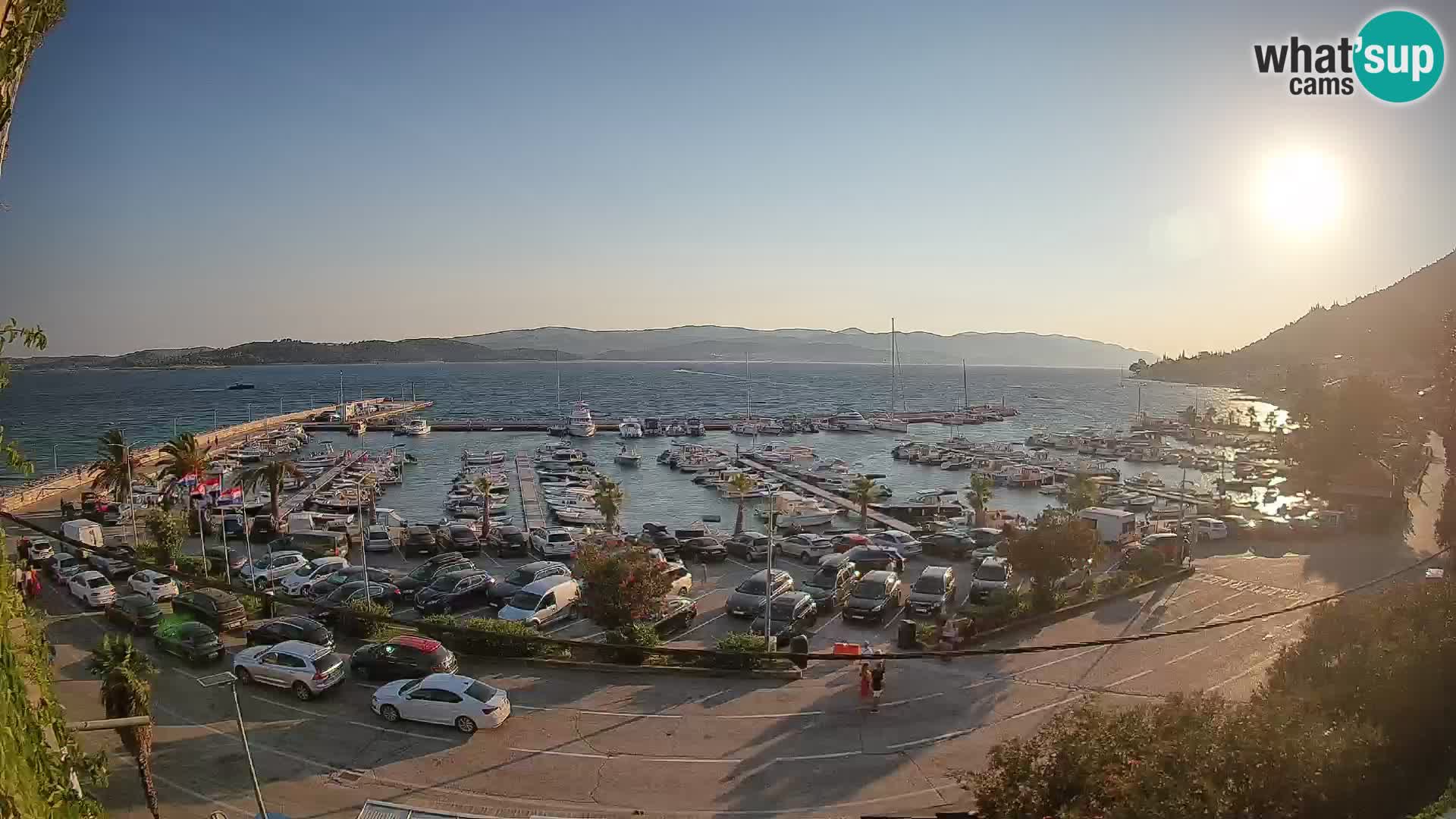 Webcam Orebić Uferpromenade – Fähre nach Korčula Live