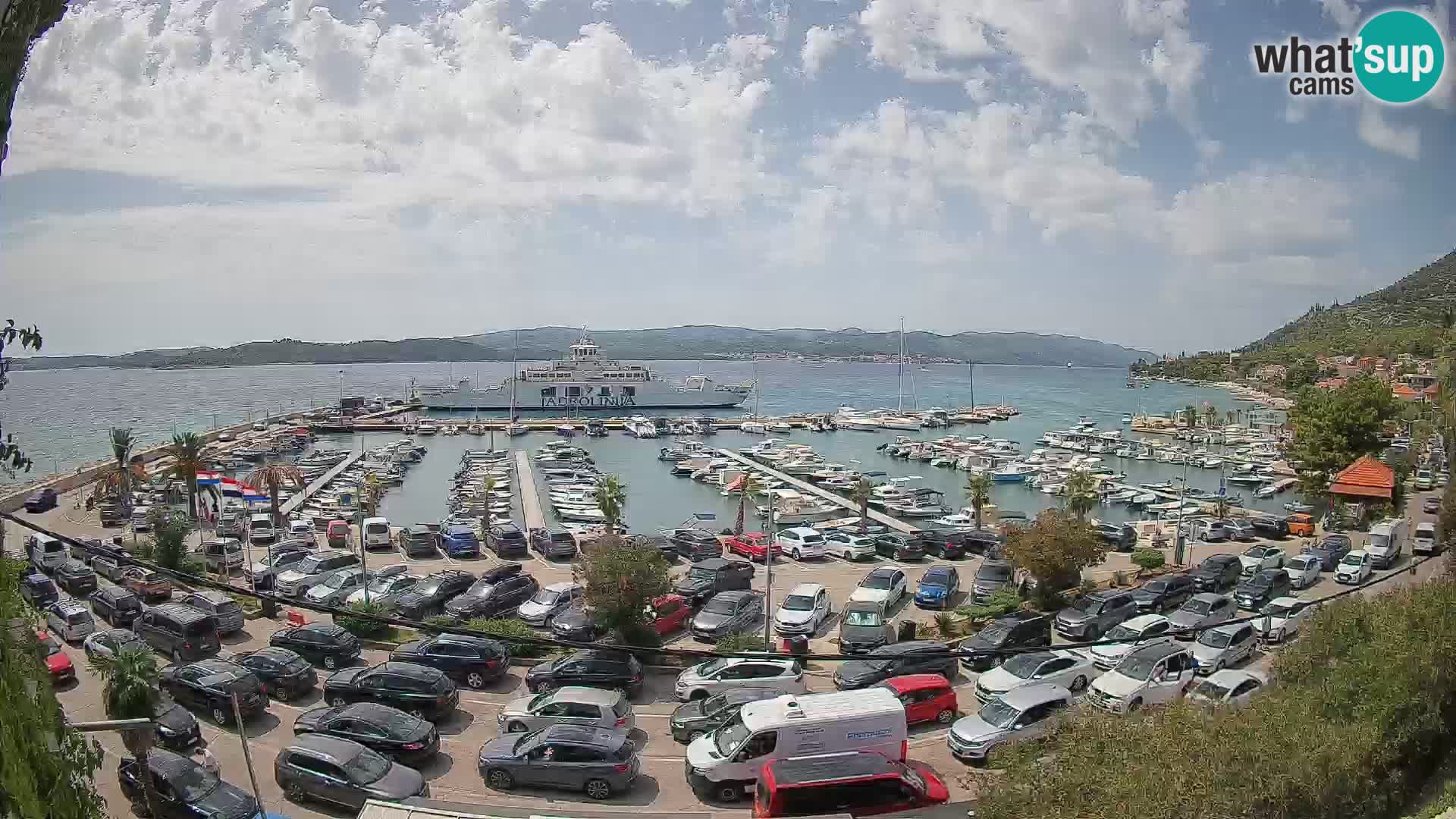Webcam Orebić Riva – Ferry vers Korčula en direct