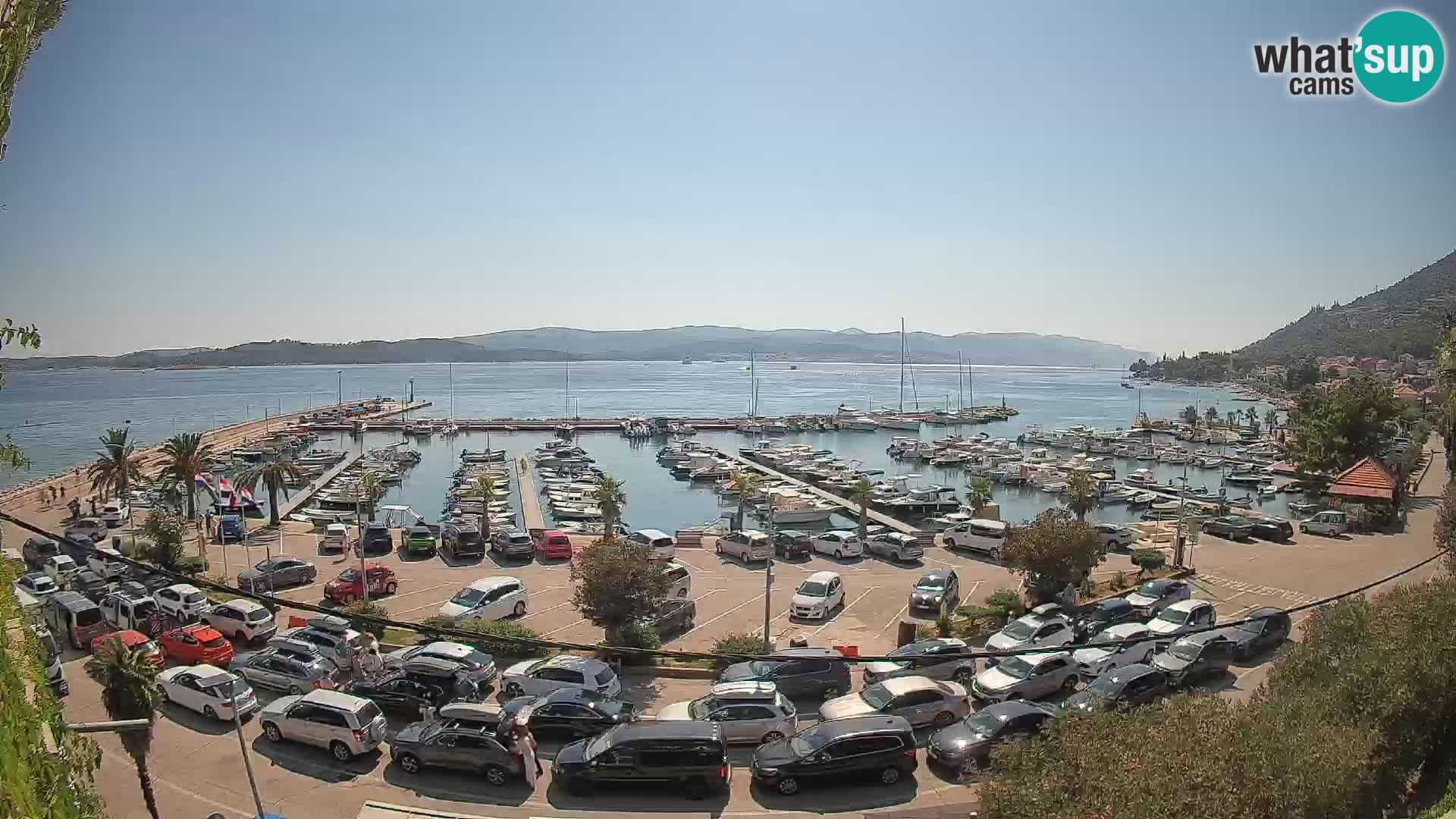 Webcam Orebić Uferpromenade – Fähre nach Korčula Live