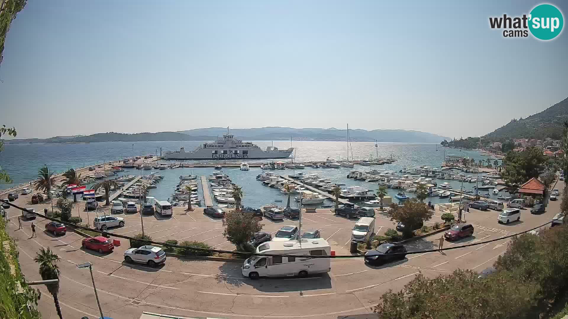 Webcam Orebić Riva – Ferry to Korčula Live