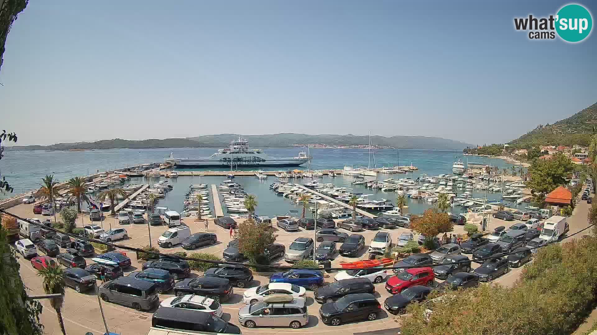 Webcam Orebić Riva – Ferry vers Korčula en direct