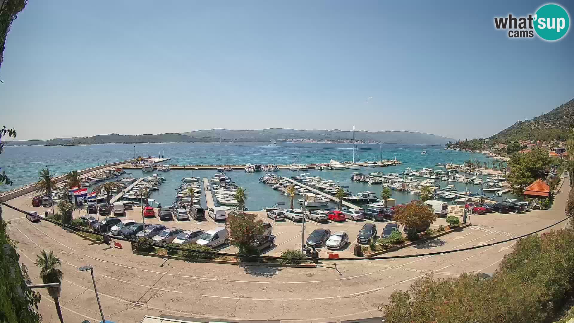 Webcam Orebić Uferpromenade – Fähre nach Korčula Live