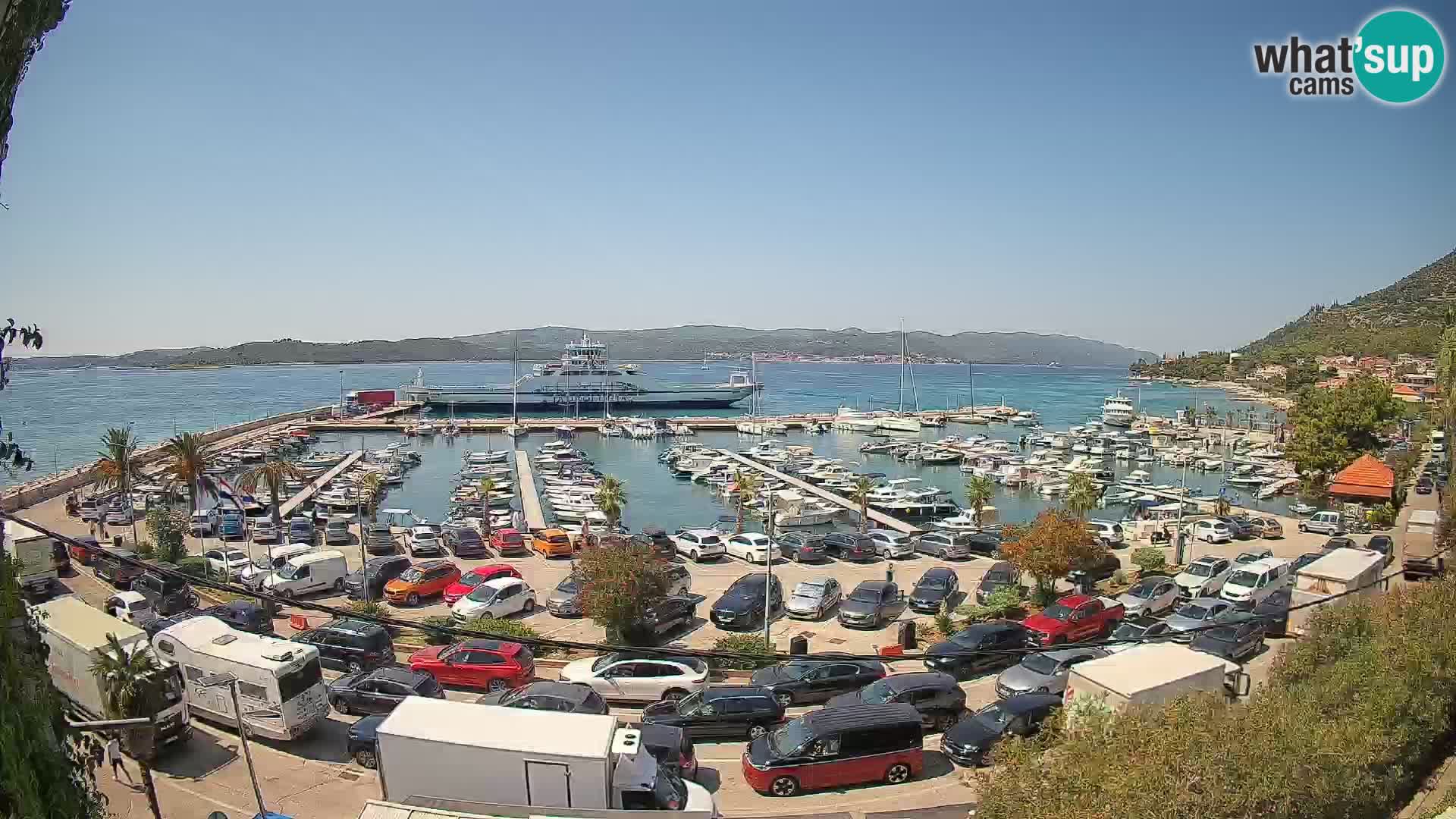 Webcam Orebić Riva – Ferry a Korčula en vivo