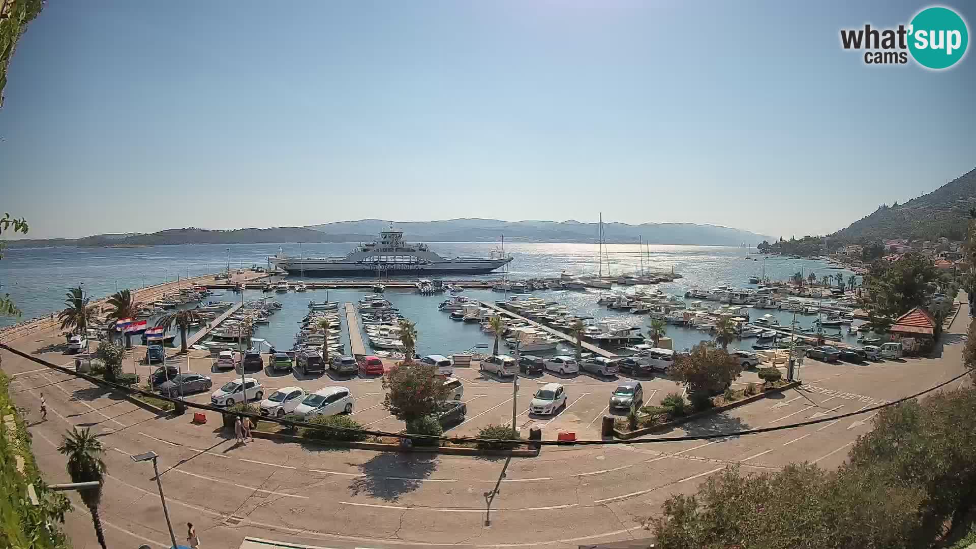 Webcam Orebić Riva – Ferry vers Korčula en direct