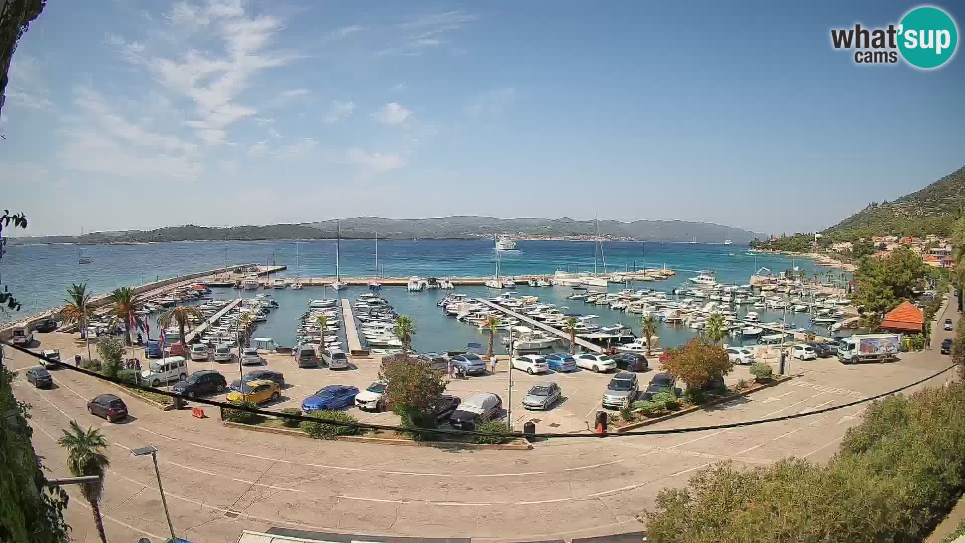 Webcam Orebić Uferpromenade – Fähre nach Korčula Live