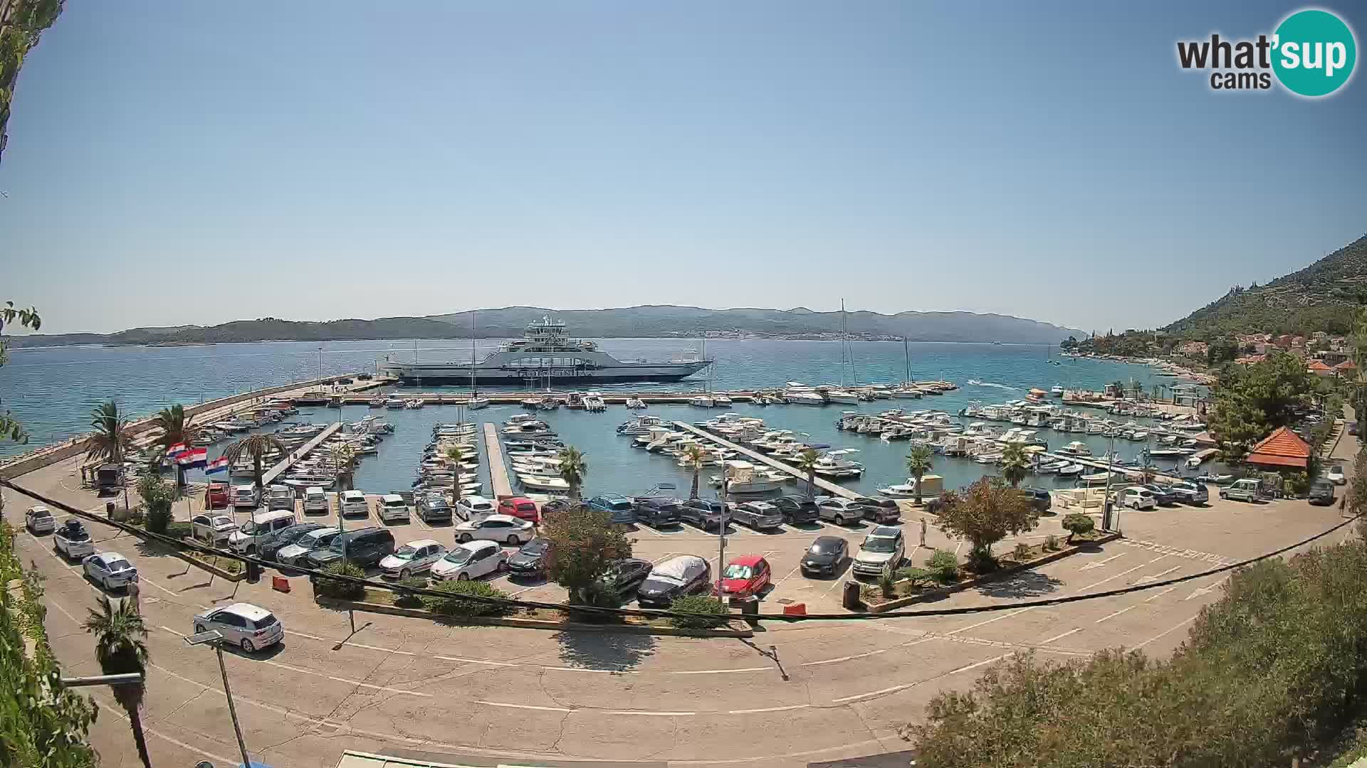 Webcam Orebić Riva – Ferry vers Korčula en direct